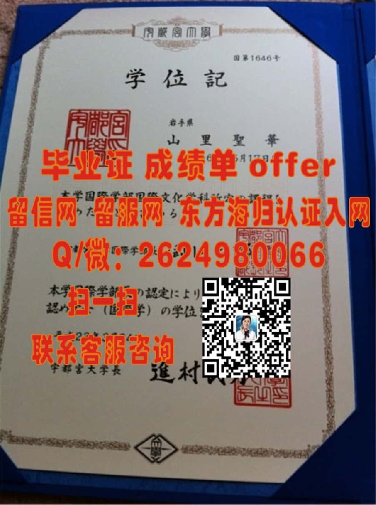 产业能率大学毕业证海外大学毕业证|文凭|成绩单|学位证书模板图片样本